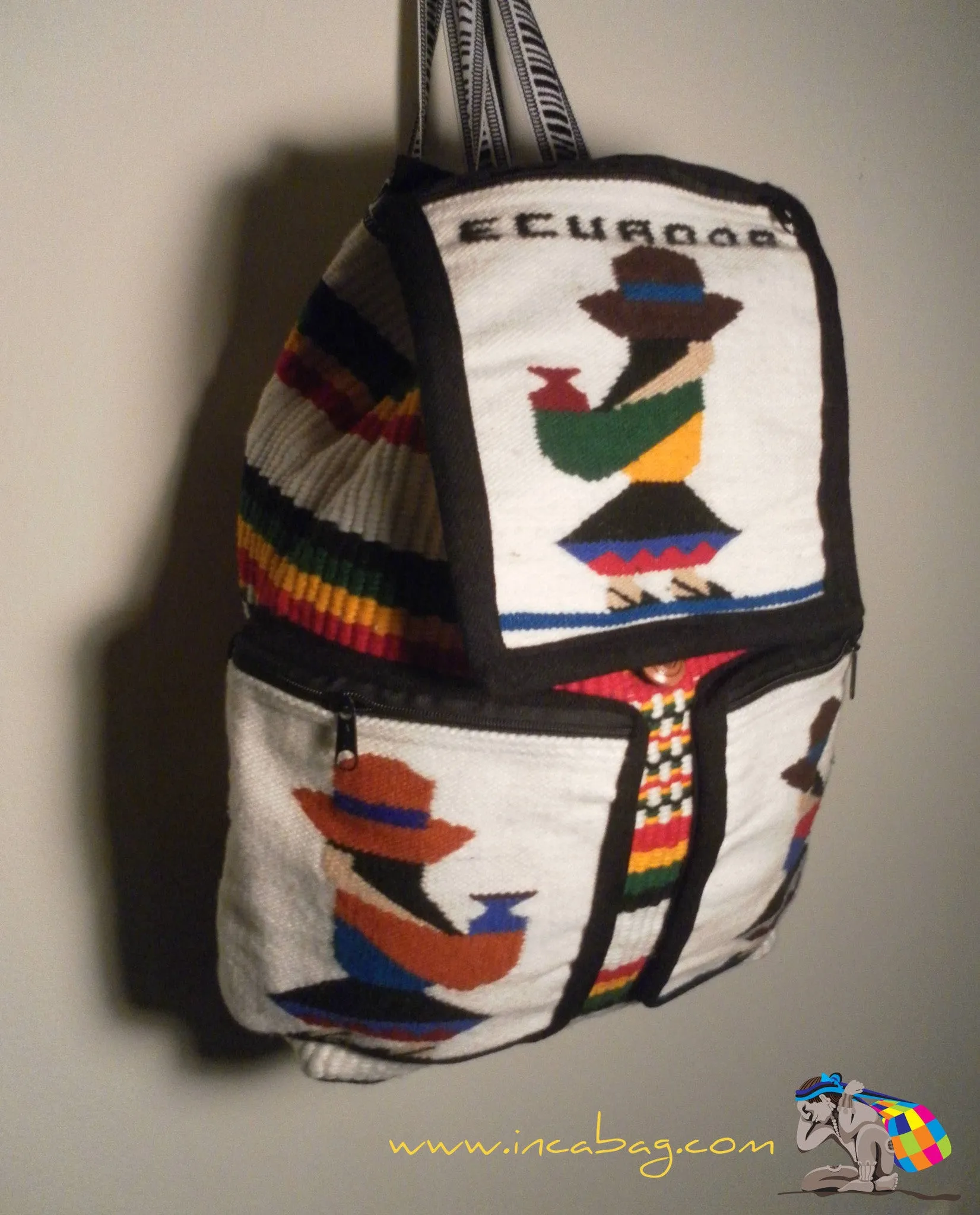 INCA HANDWOVEN PACHAMAMA COTTON WOOL BACKPACK