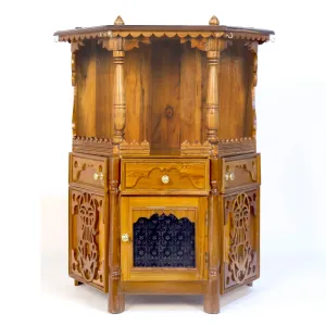 Intricately Carved Temple-style Cabinet