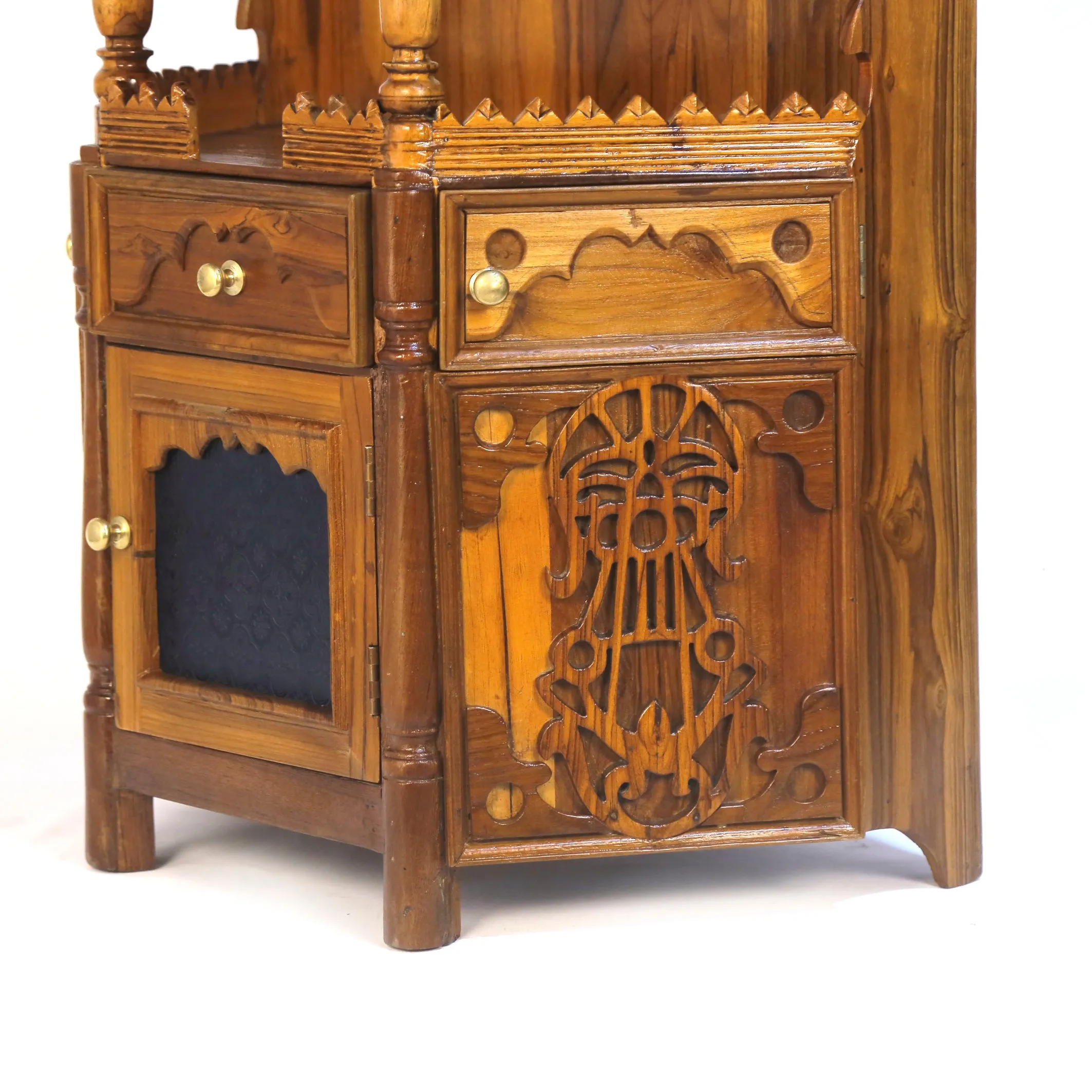 Intricately Carved Temple-style Cabinet