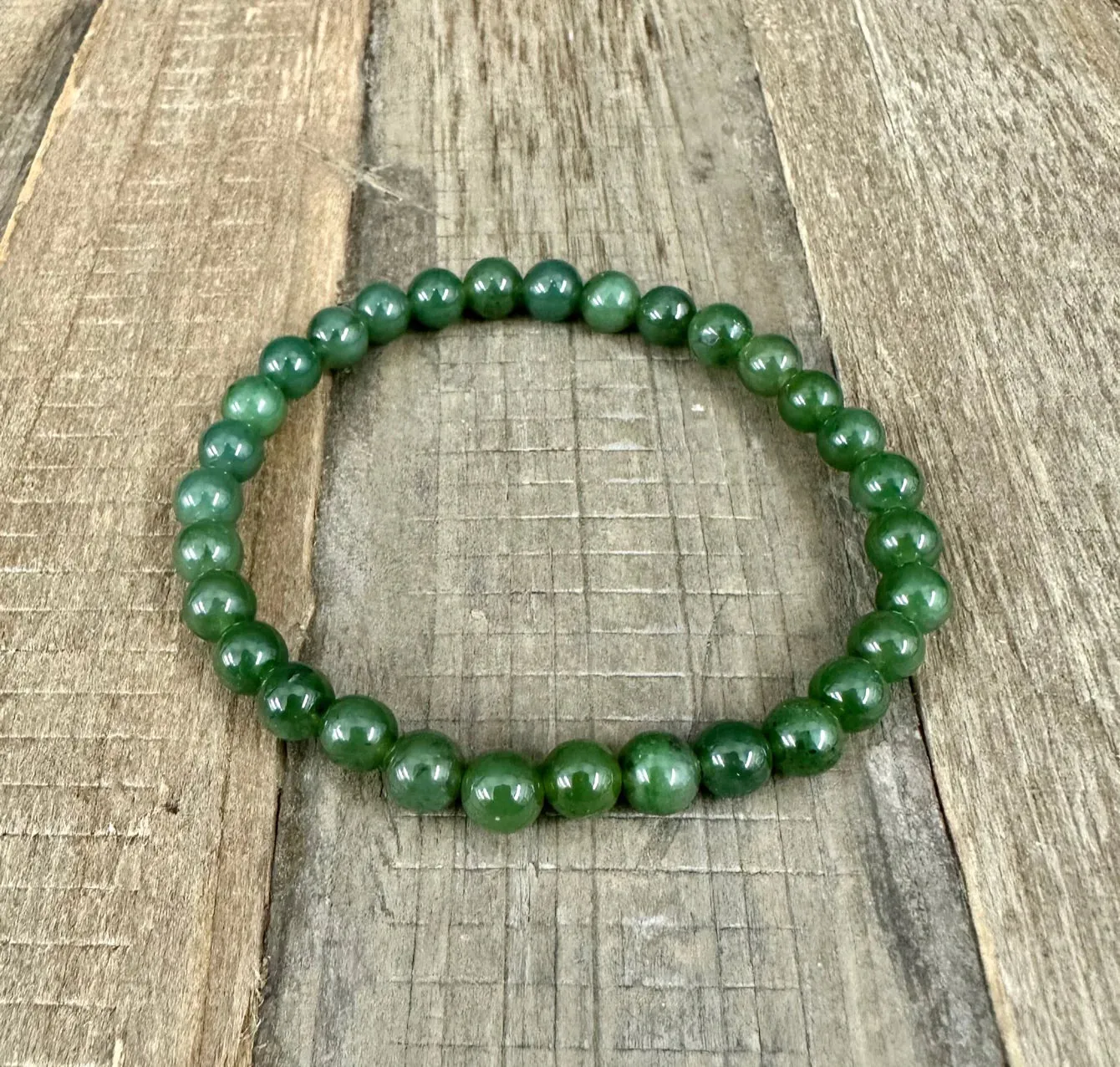 Jade 6mm Bead Bracelet