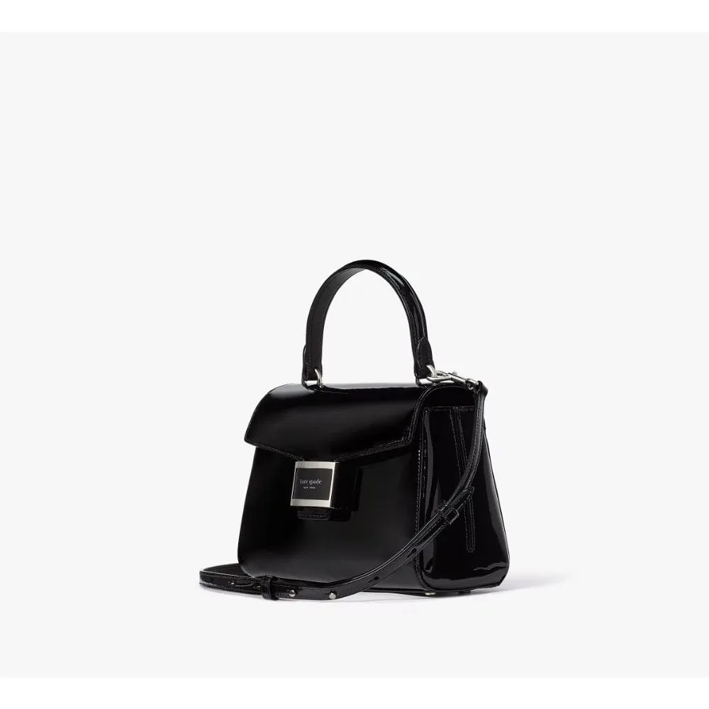 Kate Spade Katy Patent Leather Small Top-handle Bag in Shiny Black