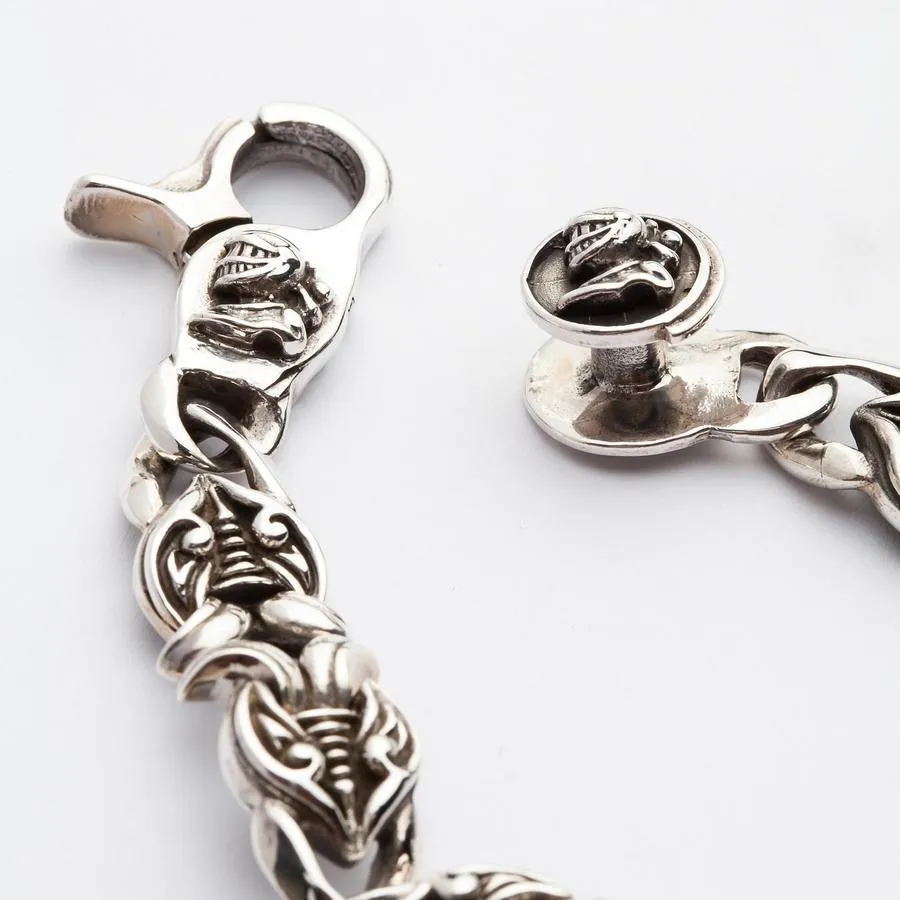 Knight Rider Sterling Silver Mens Bracelet