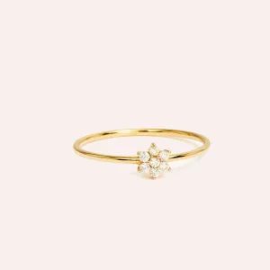 Large Bloom Single Band Exquisite Elegant Ring