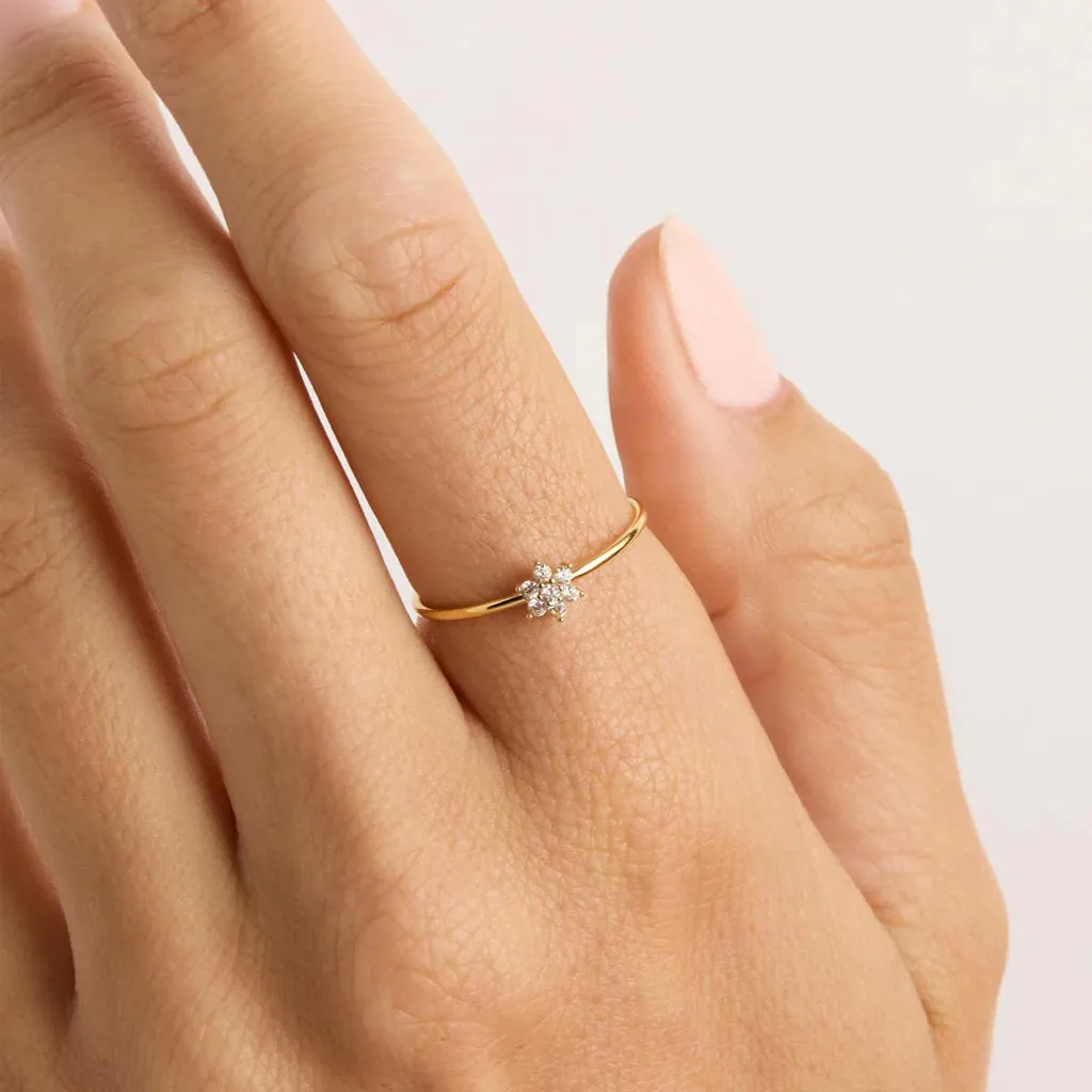 Large Bloom Single Band Exquisite Elegant Ring