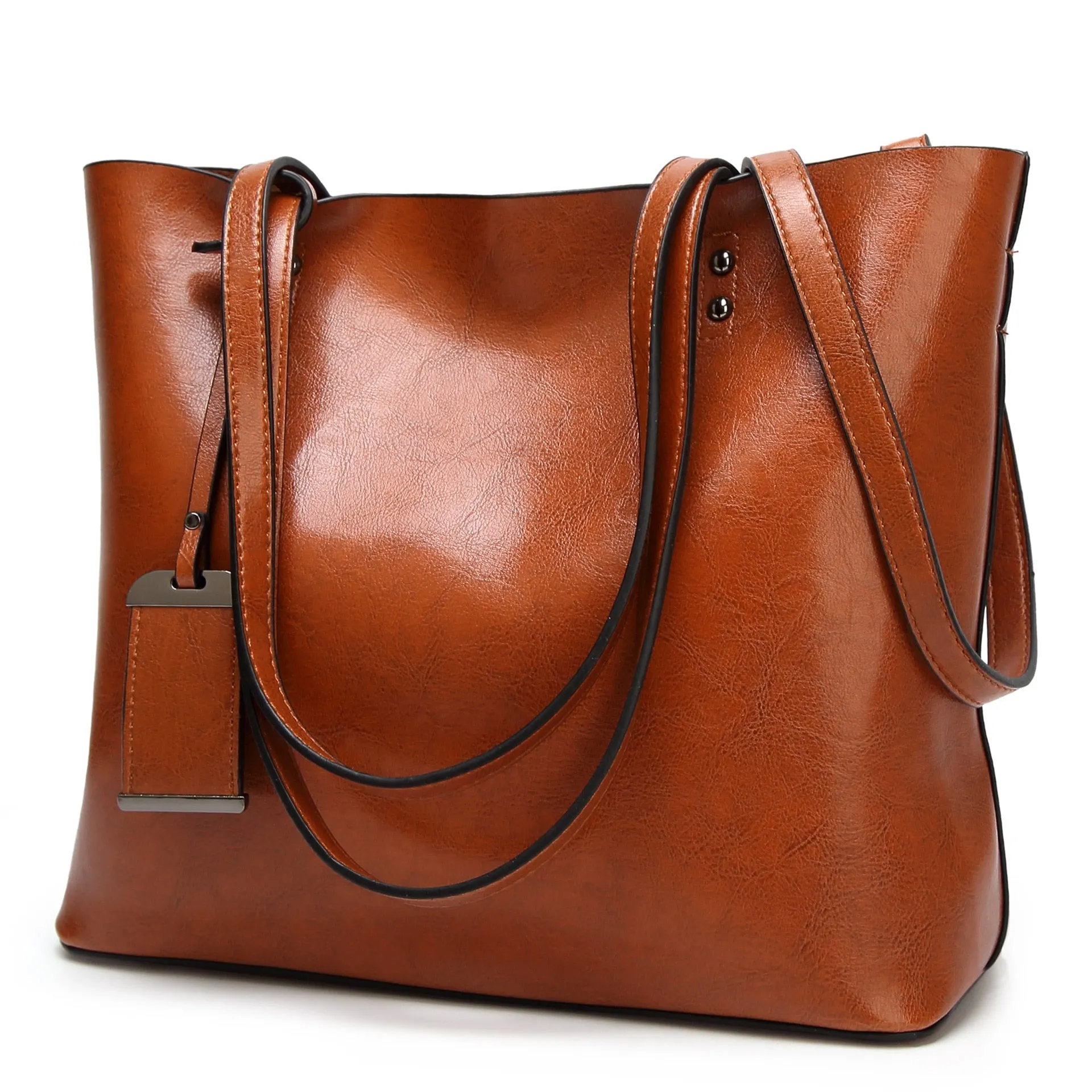 Large Faux Leather shoulder Bag