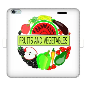 Leather Fruits And Vegetables Design Printed Money Wallet Cases