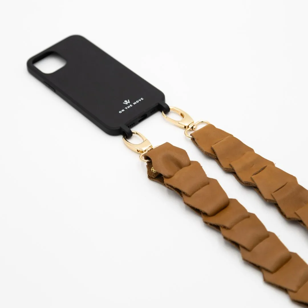 Leather Link strap - Toffee w Gold Fittings