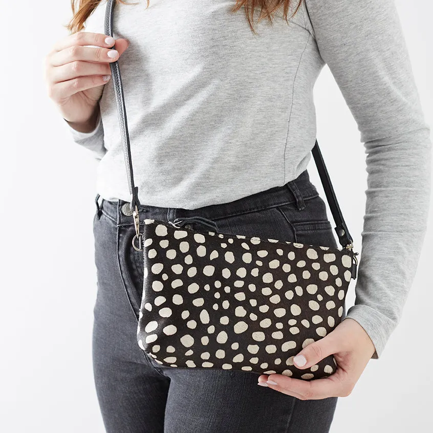 Leopard Print Leather Crossbody Bag