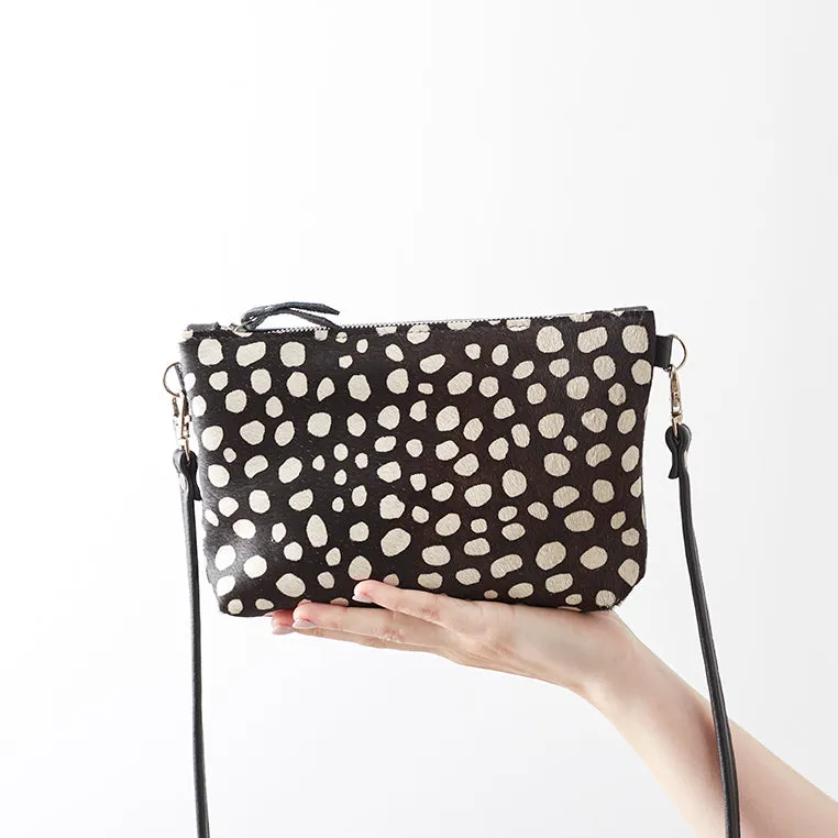 Leopard Print Leather Crossbody Bag