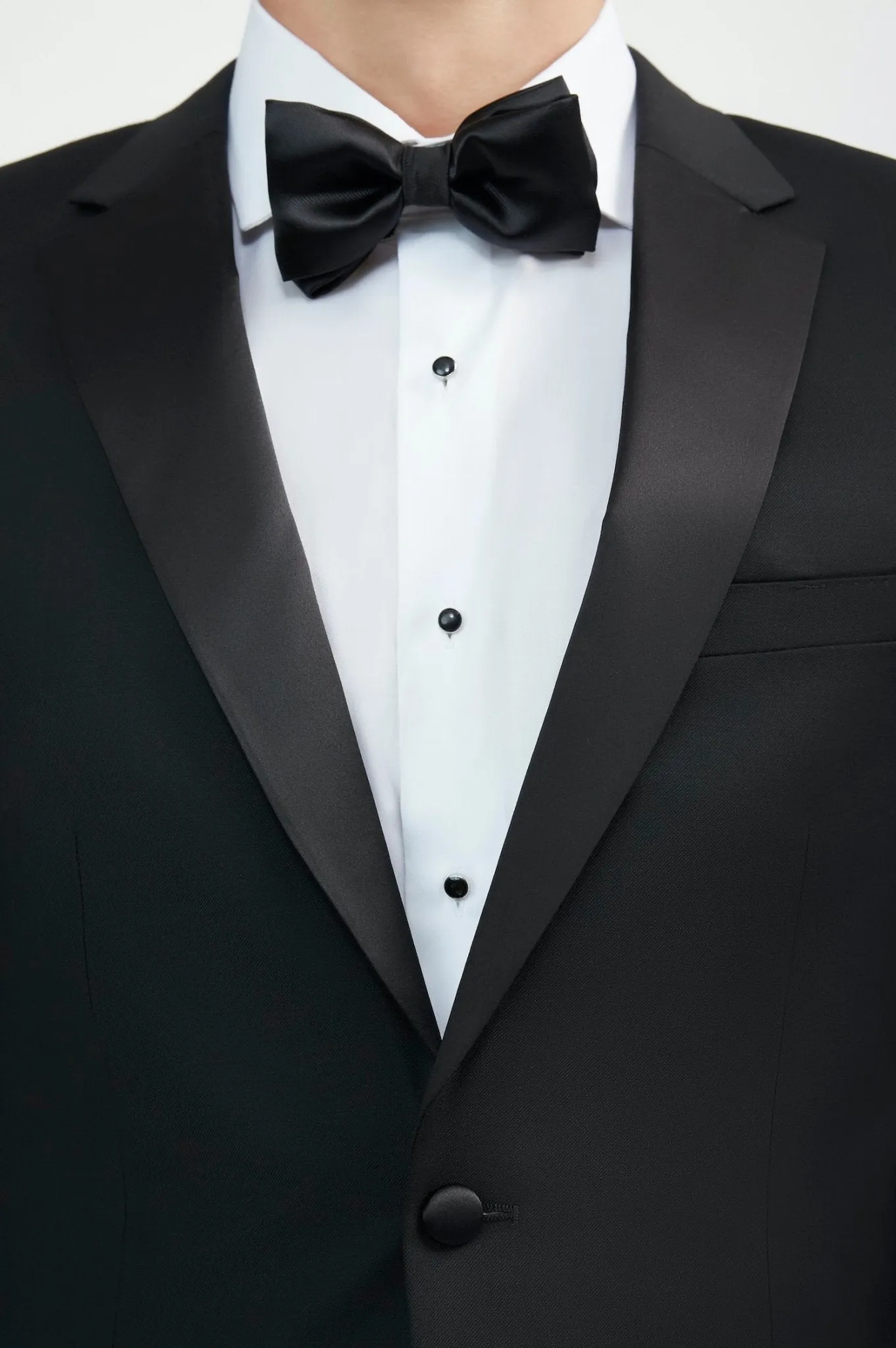 Luxurious 100% Super Fine Italian Wool Classic Black Tuxedo