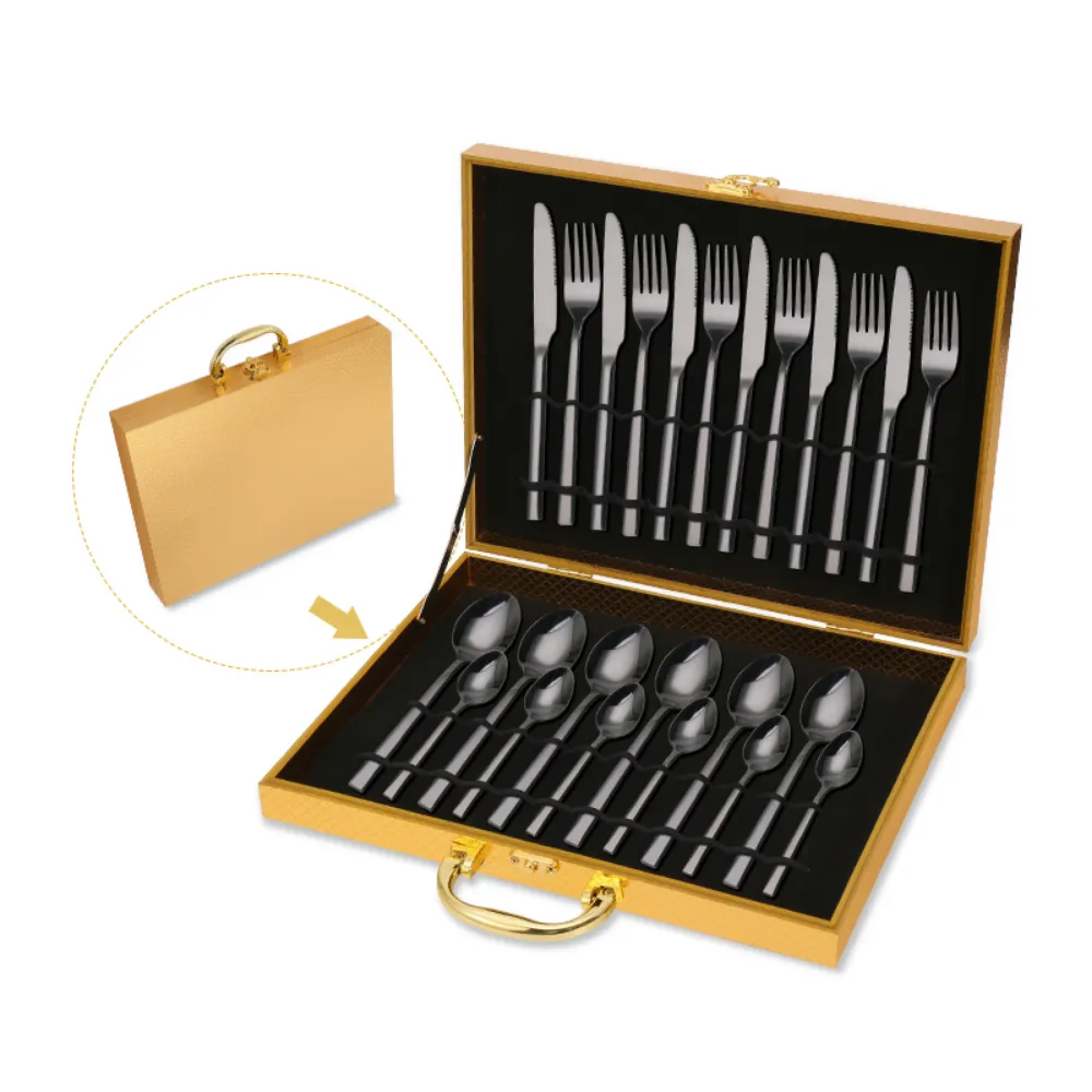 Luxurious 24Pcs Stainless Steel Flatware Set