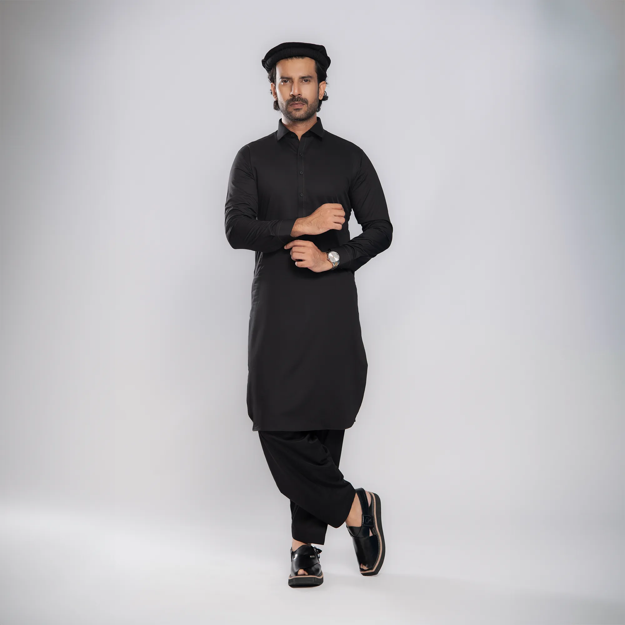 Luxurious Bambo - Black Shalwar Kameez