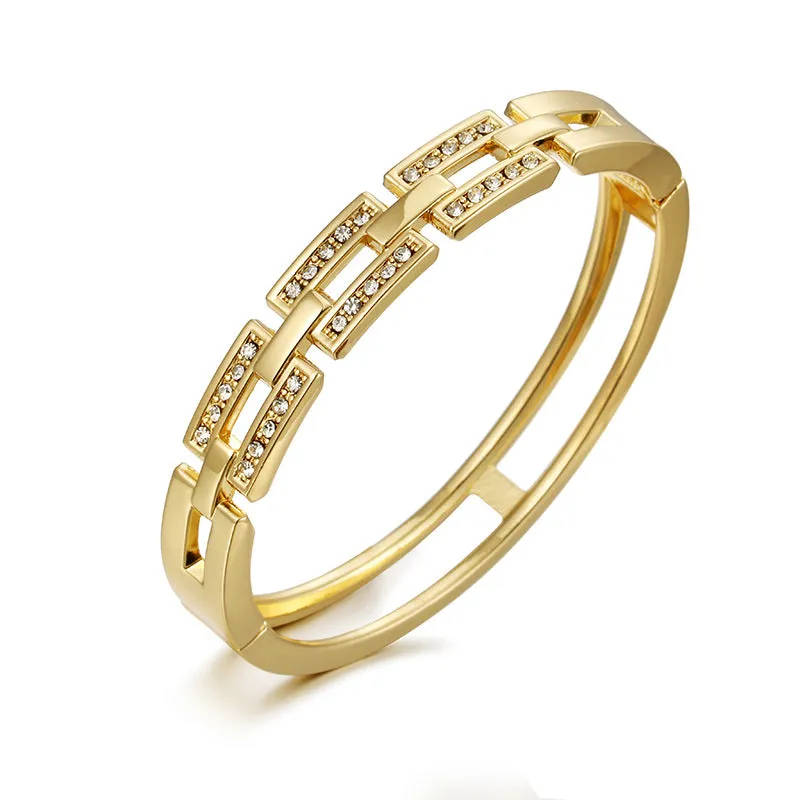 Luxurious Gold Hollow Bracelet - Vienna Verve.toUpperCase()