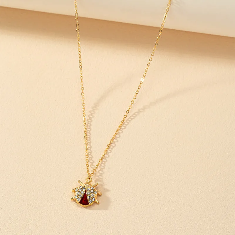 Luxurious Ladybug Pendant Necklace - Exquisite European Design