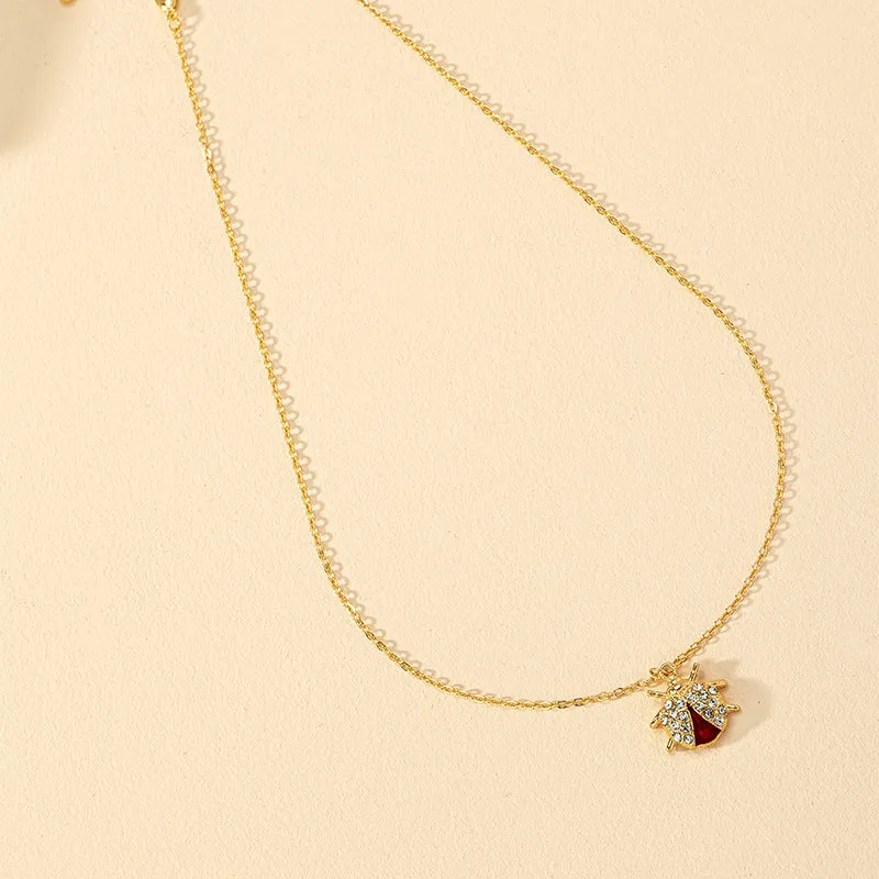 Luxurious Ladybug Pendant Necklace - Exquisite European Design