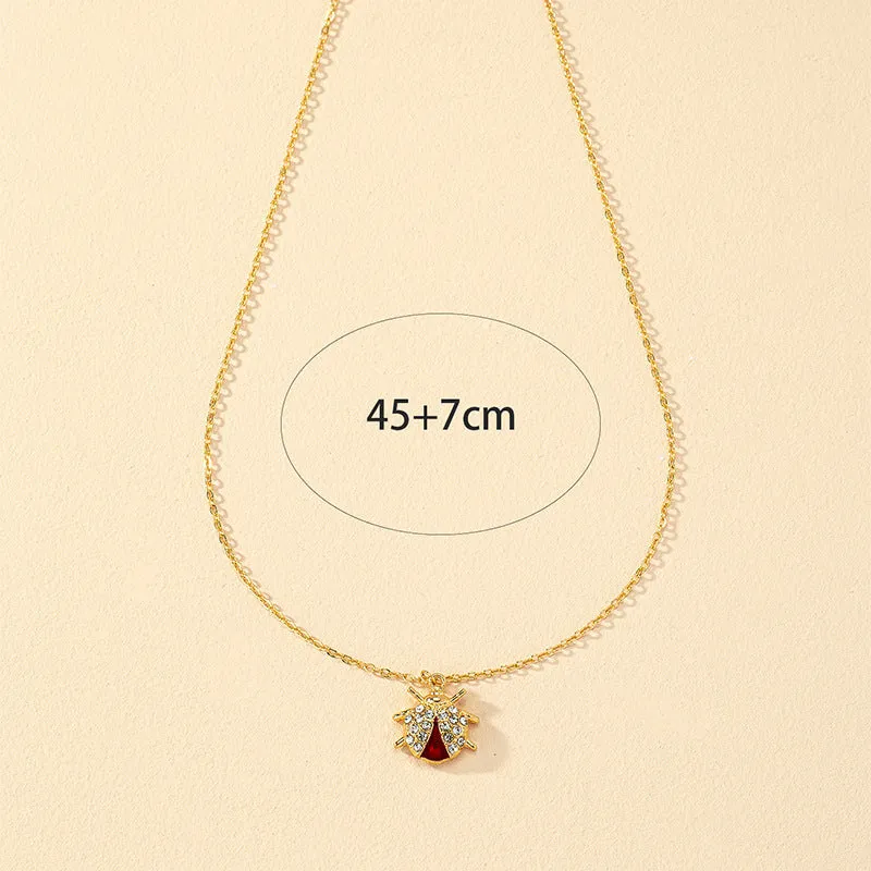 Luxurious Ladybug Pendant Necklace - Exquisite European Design