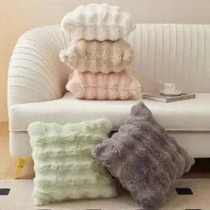 Luxurious Rabbit Plush Throw Pillow with elegance