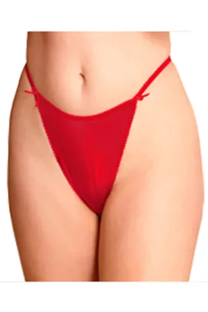 Luxurious Red Silk Thong Panty