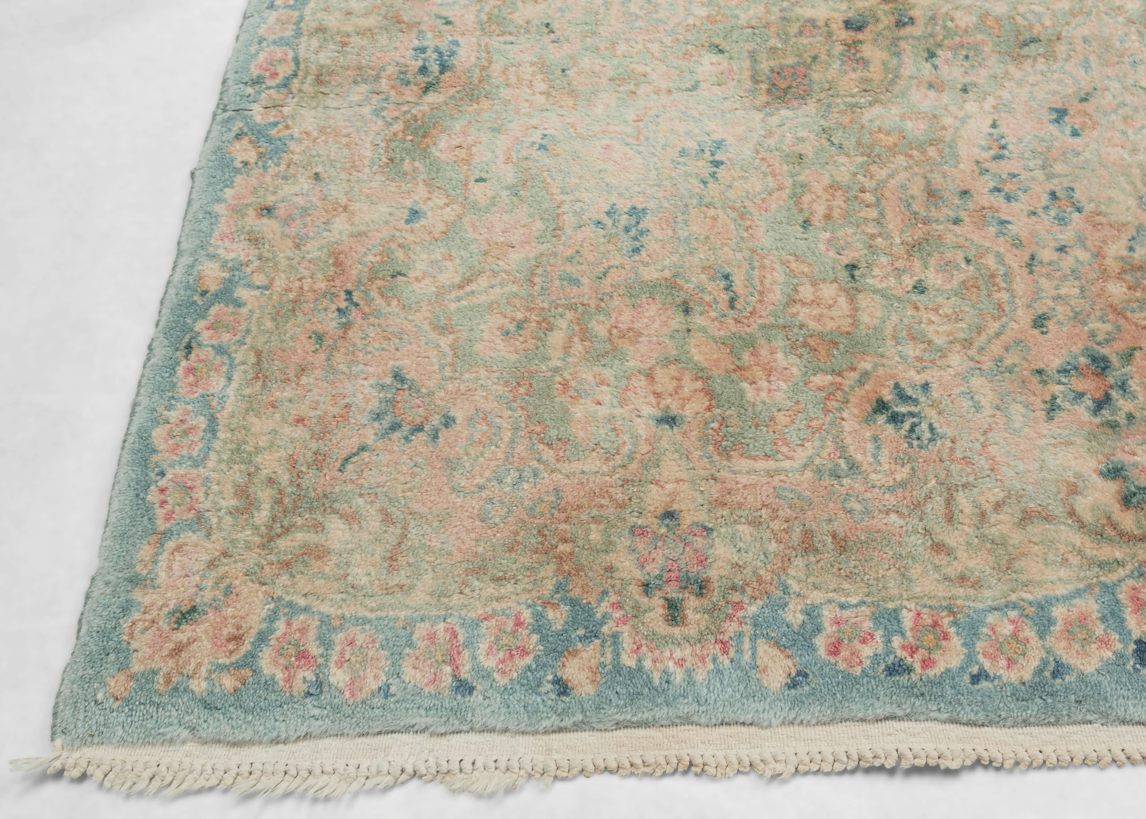 Luxurious Square Kerman Rug - 9’9 x 10’