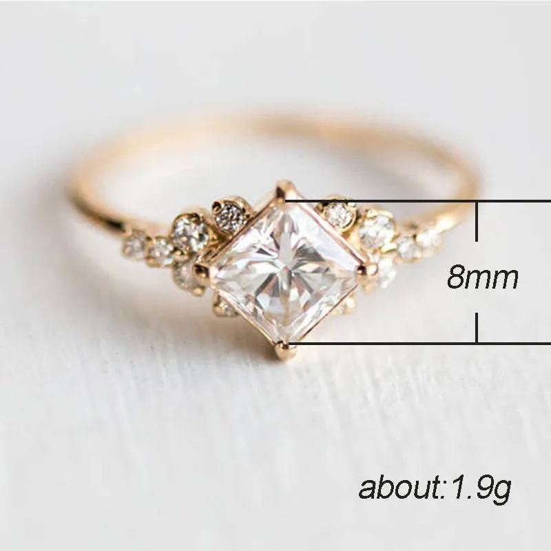 Luxurious Square Zirconia Ring(MAC196)