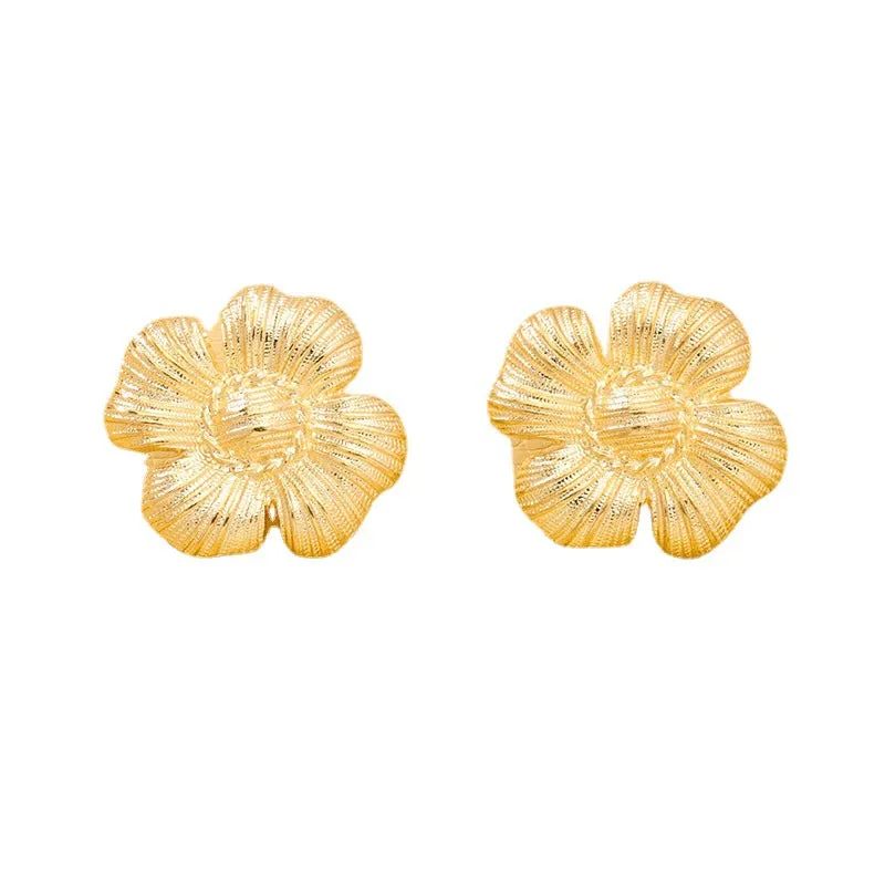 Luxurious Vienna Verve Metal Flower Statement Earrings