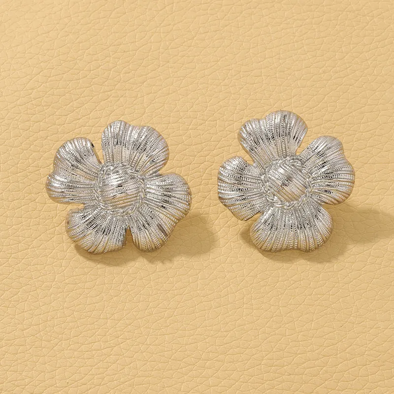 Luxurious Vienna Verve Metal Flower Statement Earrings