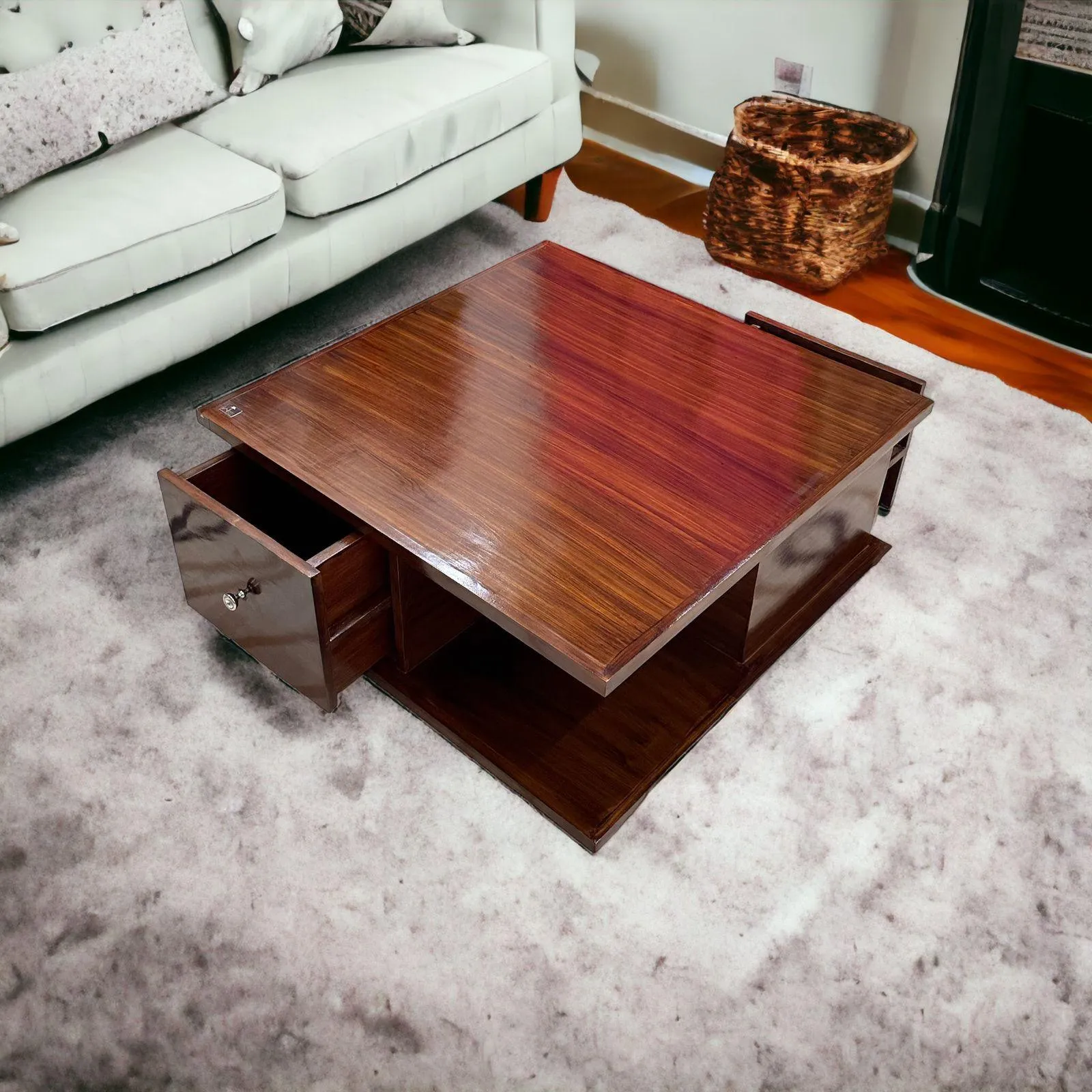 Luxurious Wooden Handmade Solid Sheesham Wood Coffee Table