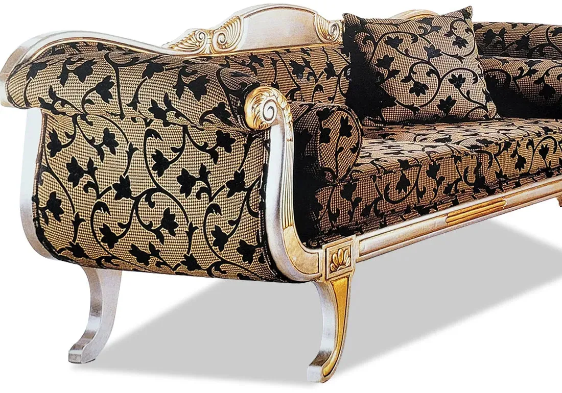 Luxury and Exquisite Style Wooden Handcrafted Deewan Chaise Lounge