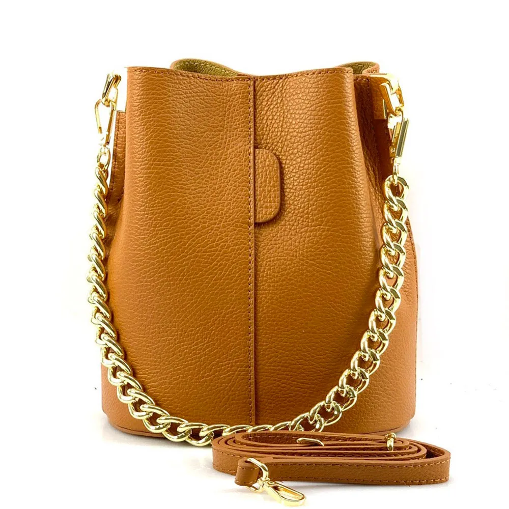 Maddalena leather bucket bag