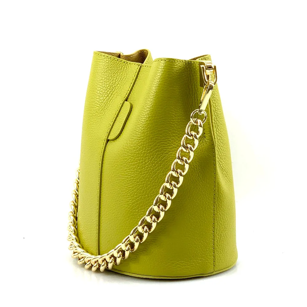 Maddalena leather bucket bag