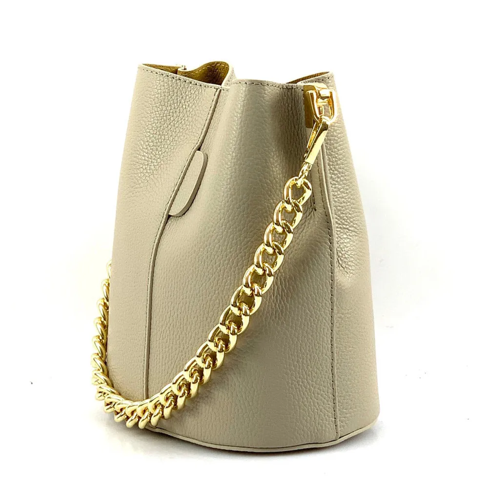 Maddalena leather bucket bag