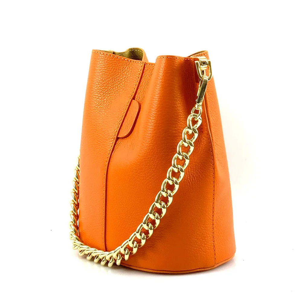 Maddalena leather bucket bag