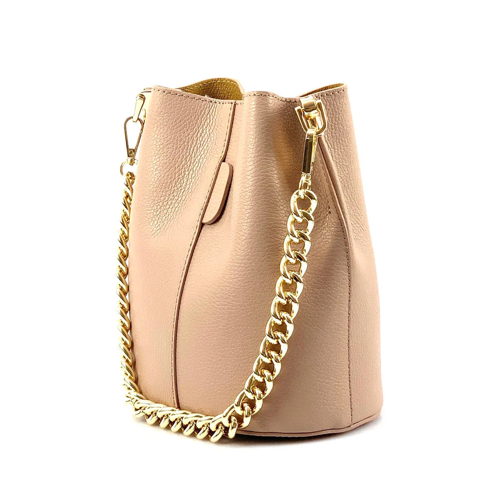 Maddalena leather bucket bag