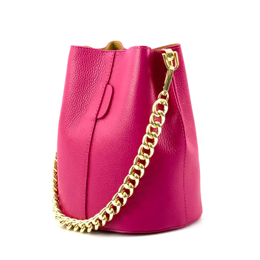 Maddalena leather bucket bag