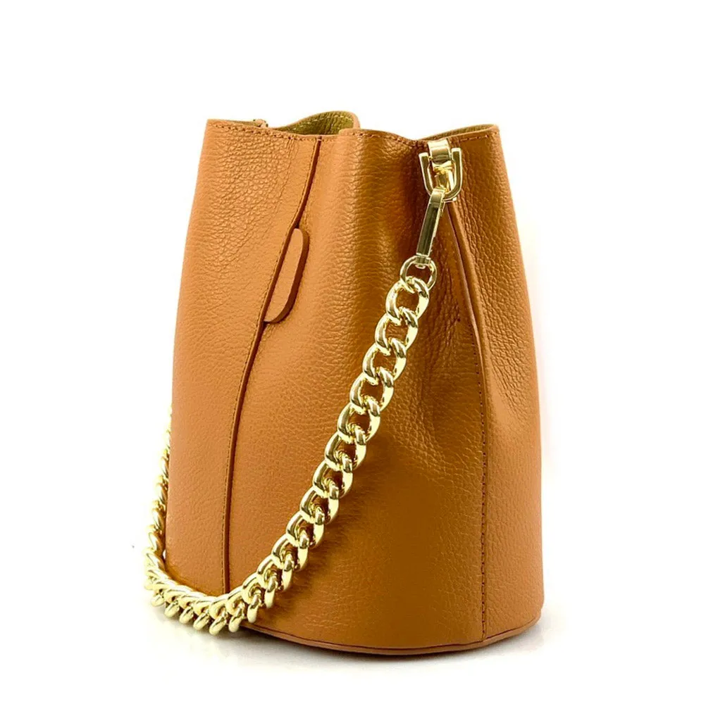 Maddalena leather bucket bag