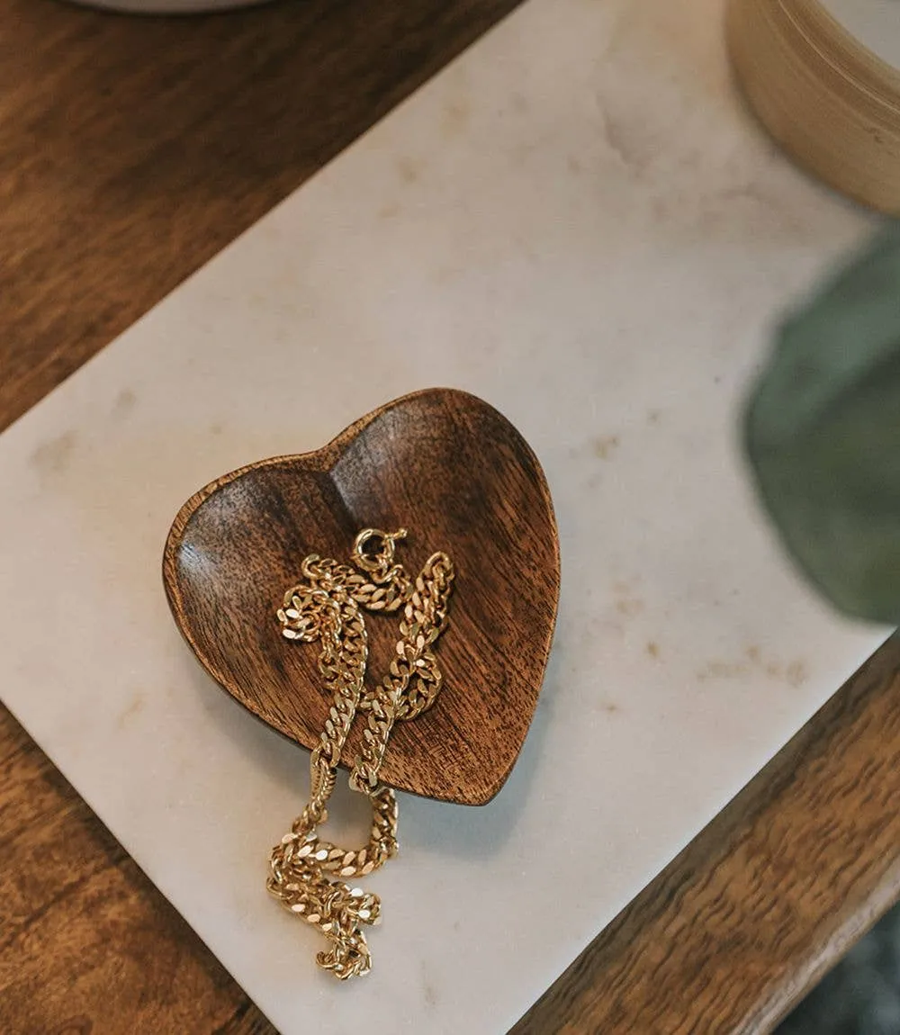 Mango Wood Pinch Dish - Heart