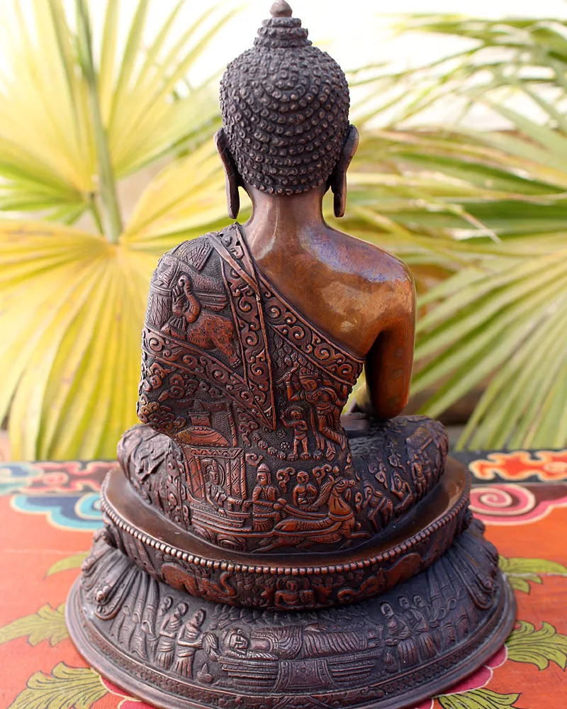 Masterpiece Buddha Life Carved Shakyamuni Statue 9" High