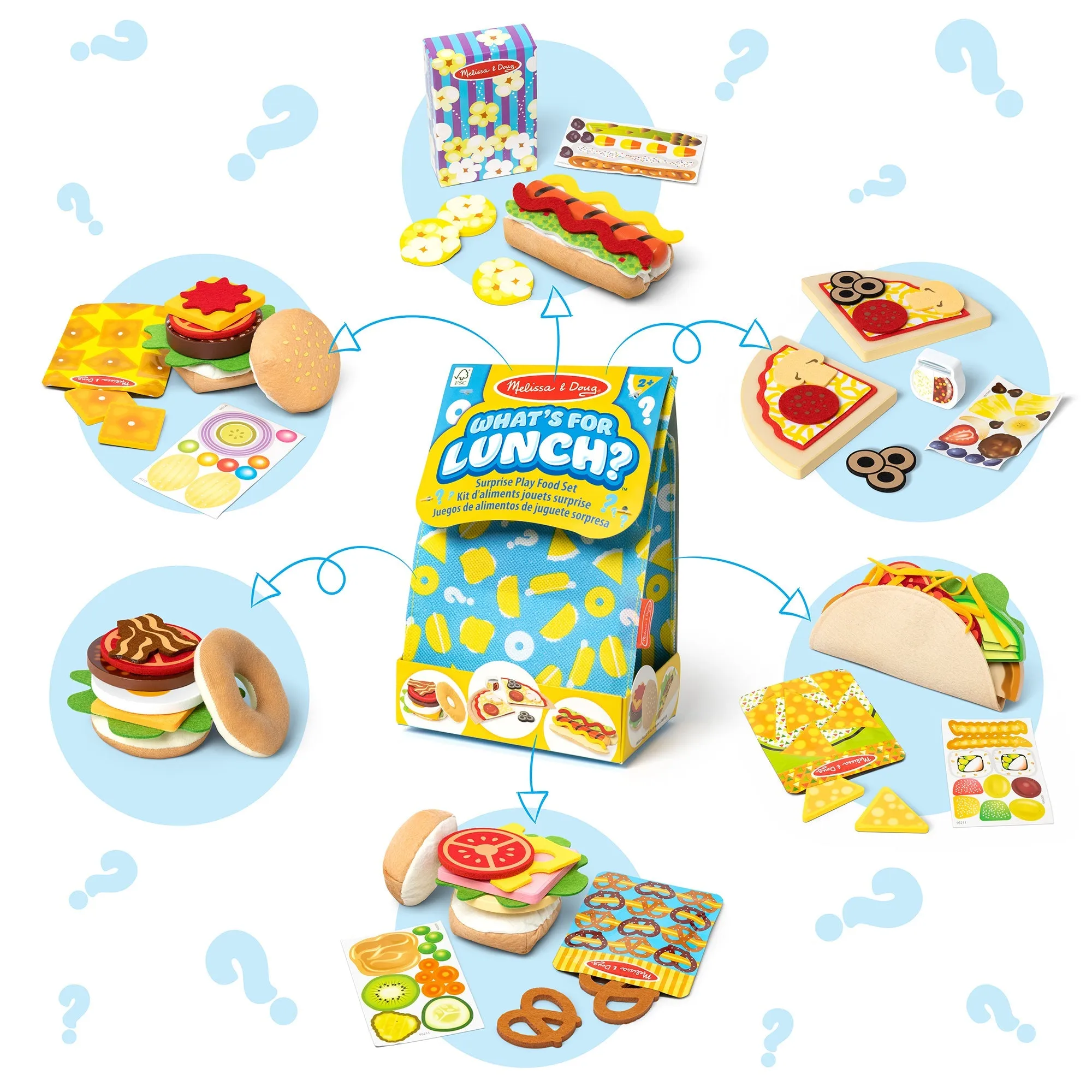 Melissa & Doug What’s for Lunch?™ Surprise Meal Play Food Set