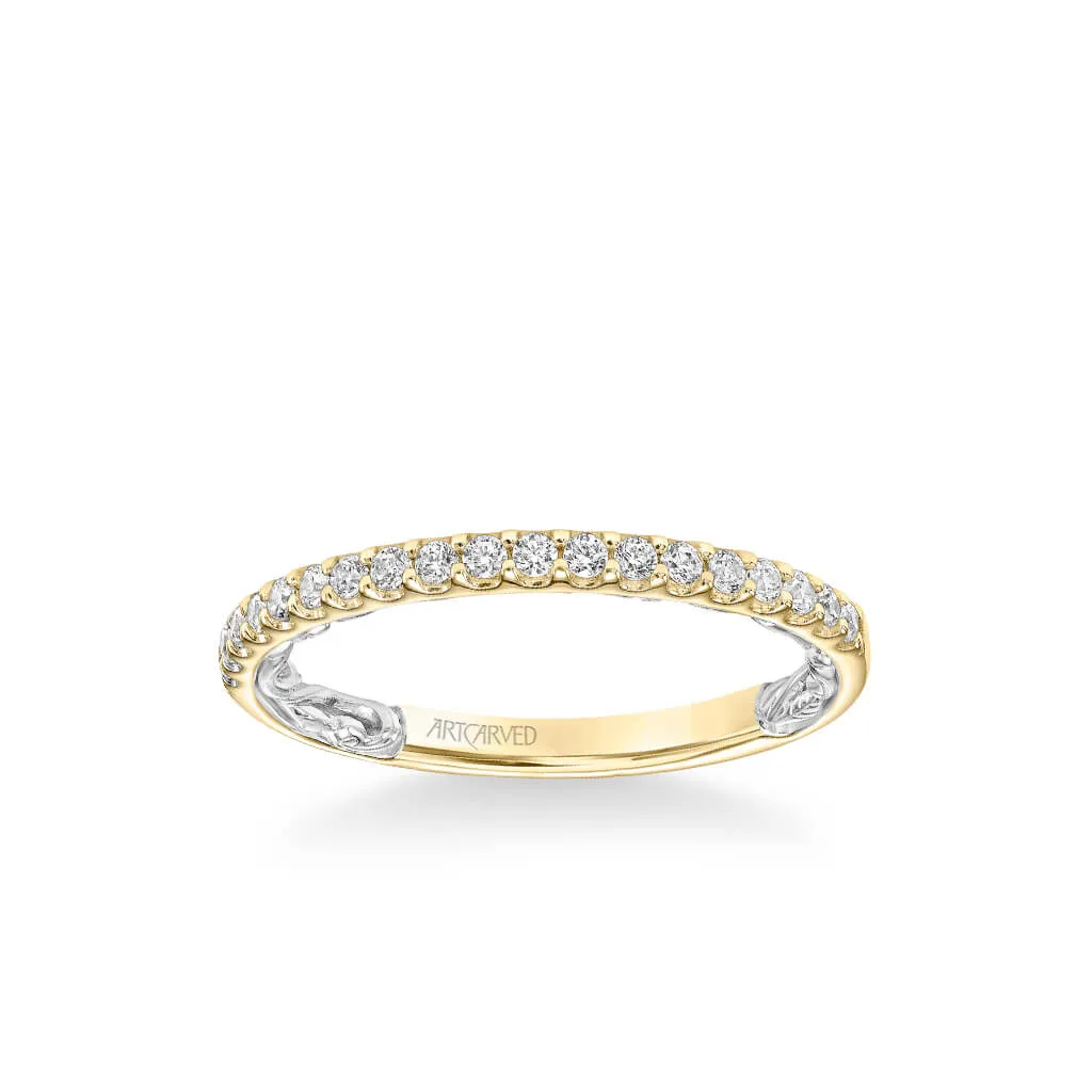 Mellie Lyric Collection Classic Diamond Wedding Band