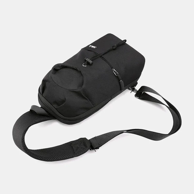 Men Large Capacity Independent Water Cup Bag Chest Bag Oxford Multifunction Breathable Shoulder Bag Crossbody Bags