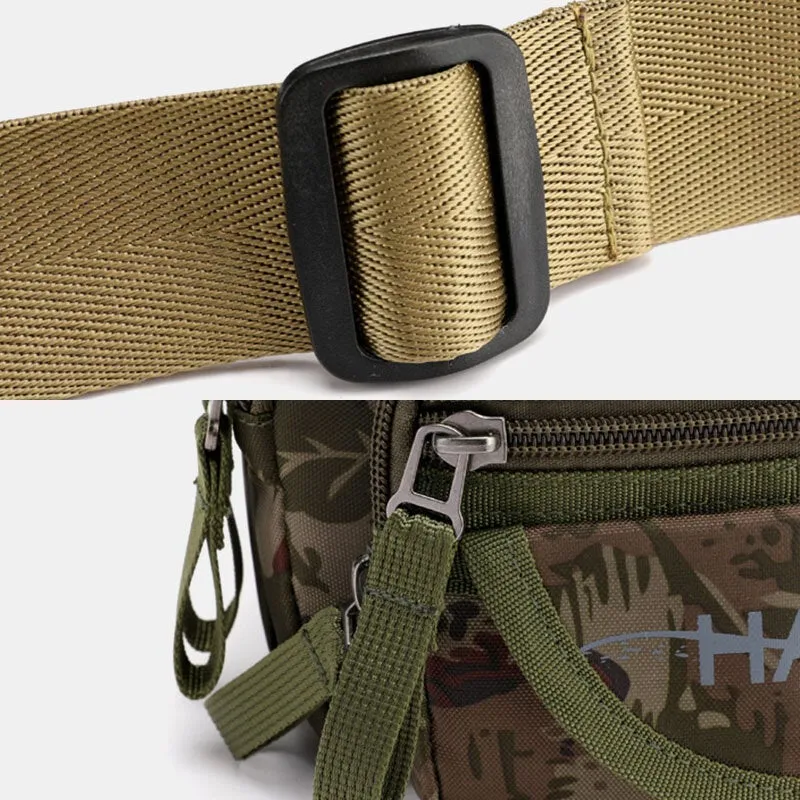 Men Waterproof Multi-pocket Camouflage Outdoor Chest Bag Belt Sling