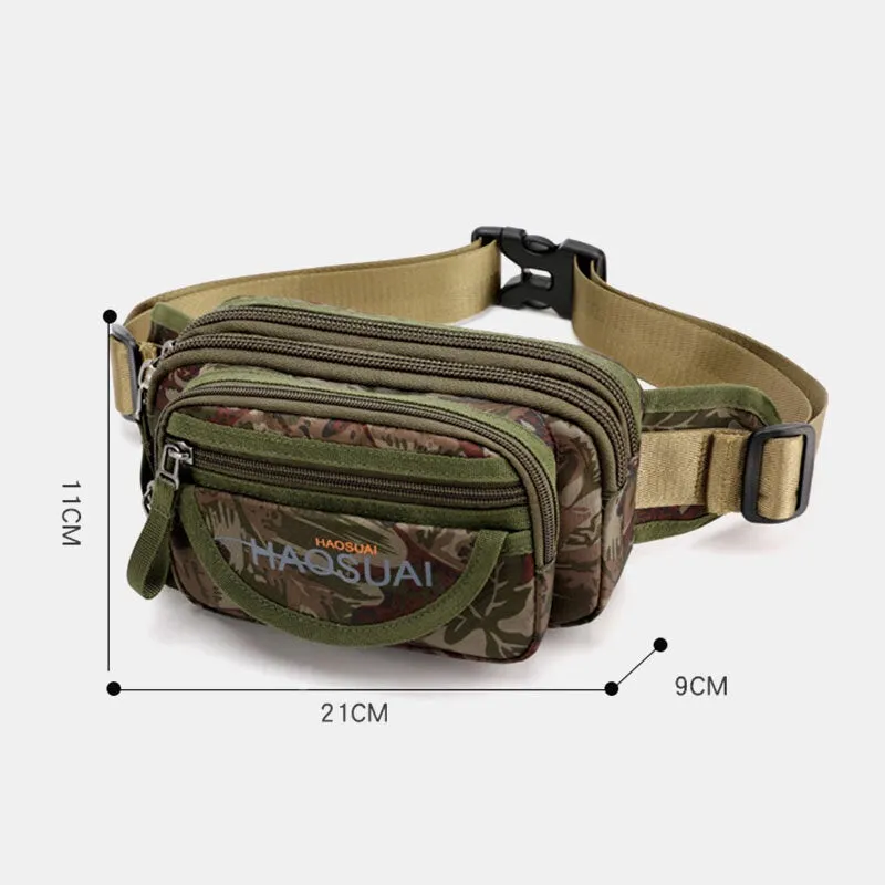 Men Waterproof Multi-pocket Camouflage Outdoor Chest Bag Belt Sling