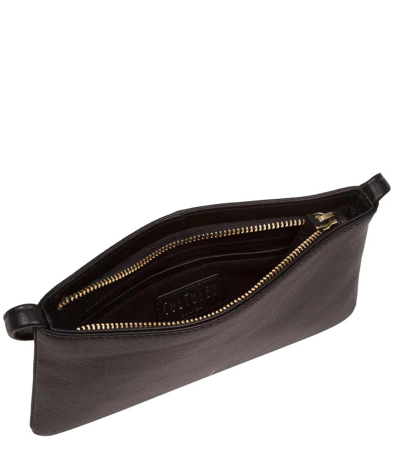 'Mimi' Black Leather Evening Phone Bag