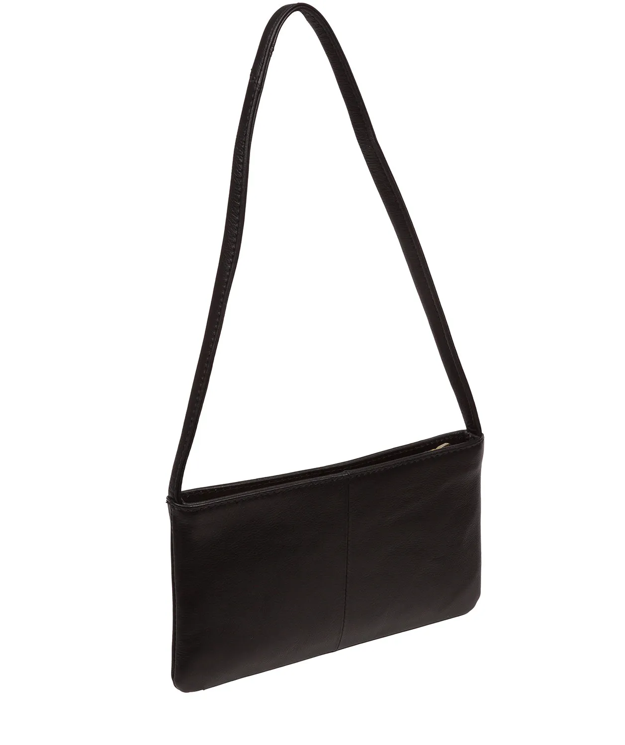 'Mimi' Black Leather Evening Phone Bag