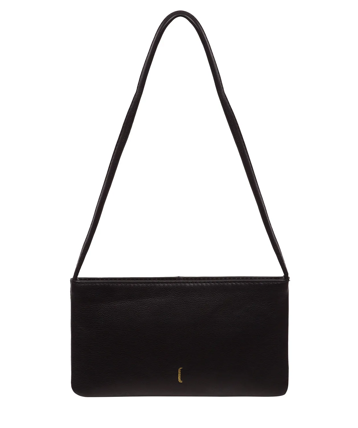 'Mimi' Black Leather Evening Phone Bag