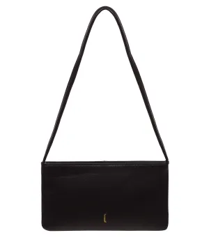 'Mimi' Black Leather Evening Phone Bag