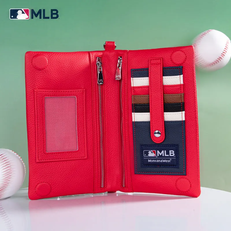 MLB Atlanta Braves Leather Crossbody Purse