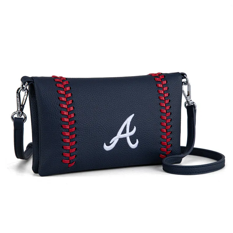 MLB Atlanta Braves Leather Crossbody Purse