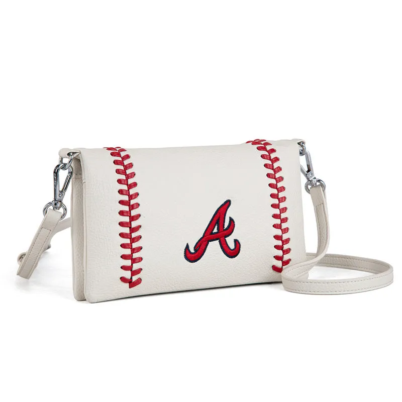 MLB Atlanta Braves Leather Crossbody Purse