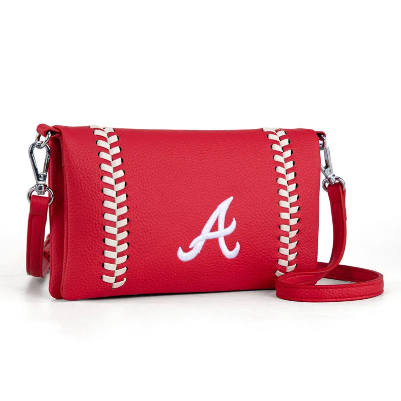 MLB Atlanta Braves Leather Crossbody Purse